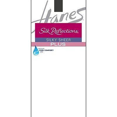 Hanes Silk Reflections Plus Knee Highs Enhanced Toe One Size 8 Colors to Choose